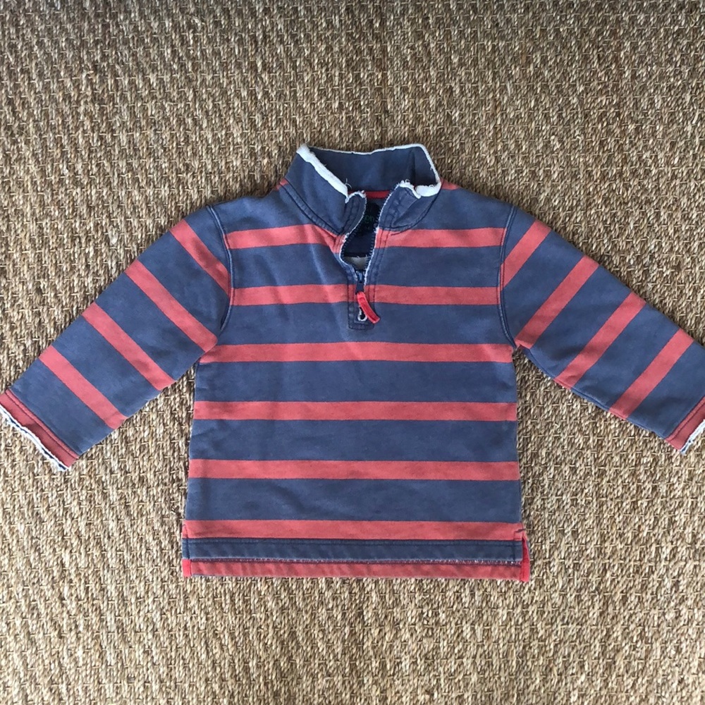 Mini Boden Half Zip Sweatshirt, Size 3/4
